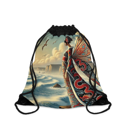 The Coastal Fairy Drawstring Bag – Serene Grace & Oceanic Magic