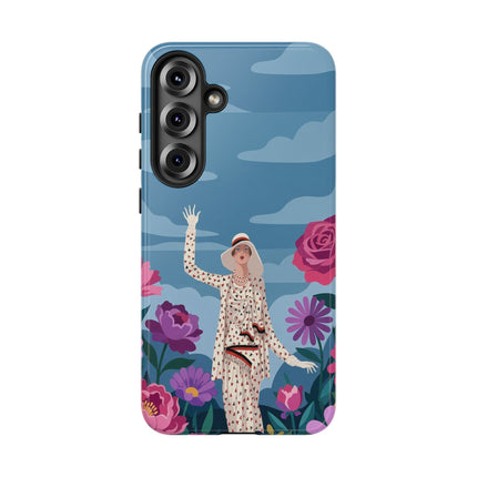 🌺👒 The Grand Flower Promenade Phone Case – Art Deco Fashion Illustration