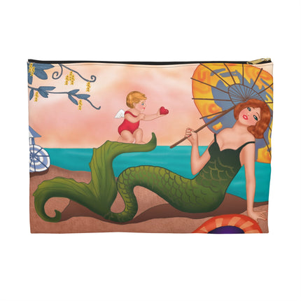 Mermaid with Parasol and Cupid by George Barbier Accessory Pouch