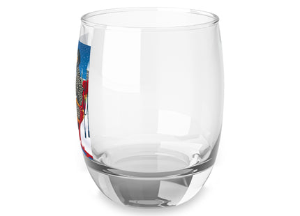 Elegant Winter Woman in Sleigh Whiskey Glass