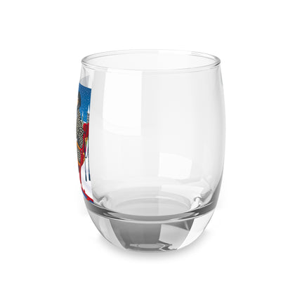 Elegant Winter Woman in Sleigh Whiskey Glass