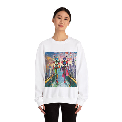 Cyber Punk Robot Models Unisex Heavy Blend™ Crewneck Sweatshirt