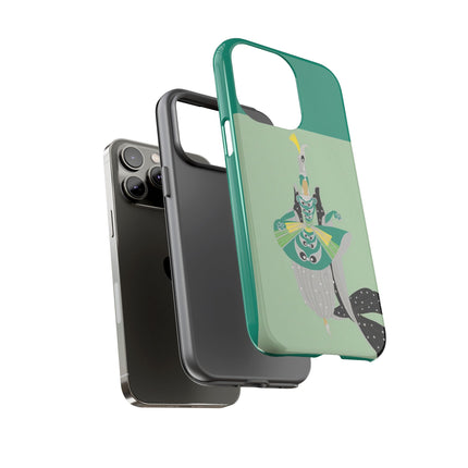 Peacock Dancer Phone Case – Opulent Glamour & Theatrical Elegance