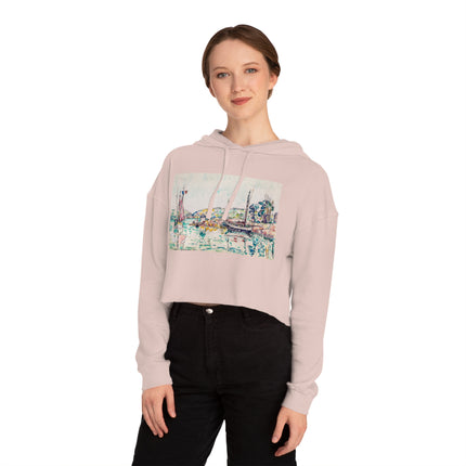 Concarneau by Paul Signac Women’s Cropped Hooded Sweatshirt