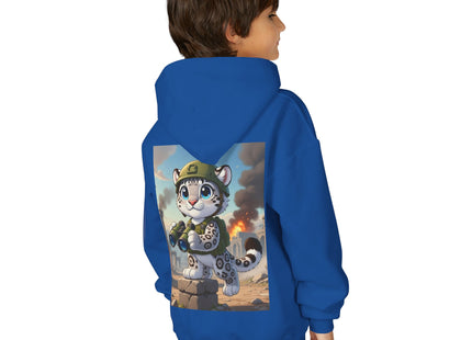 Snow Leopard Lookout Youth Heavy Blend Hooded Sweatshirt