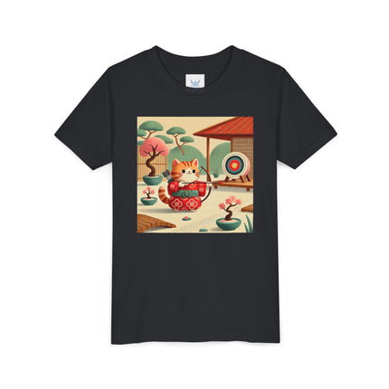 Archer Kitten in the Zen Garden Youth Short Sleeve Tee