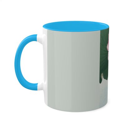Blooming Lotus Flowers by Ohara Koson Colorful Mugs, 11oz