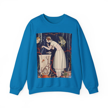 L'Etourdissant Petit Poisson (The Dazzling Little Fish) by George Barbier Heavy Blend™ Crewneck Sweatshirt