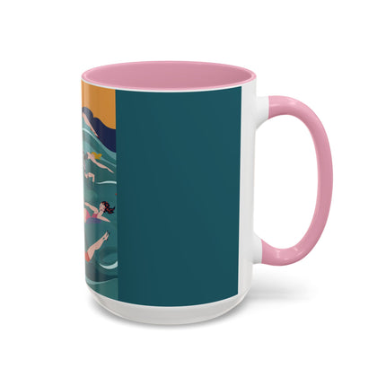 Summer Splash Colorful Mugs – Retro Beach Joy & Carefree Summer Vibes