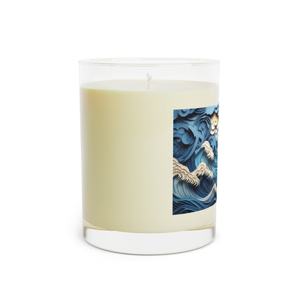 Dramatic Ocean with Crashing Waves Scented Candle - Full Glass, 11oz - The White Tea & Fig, The Lavender & Sage, and The Ocean Mist & Moss