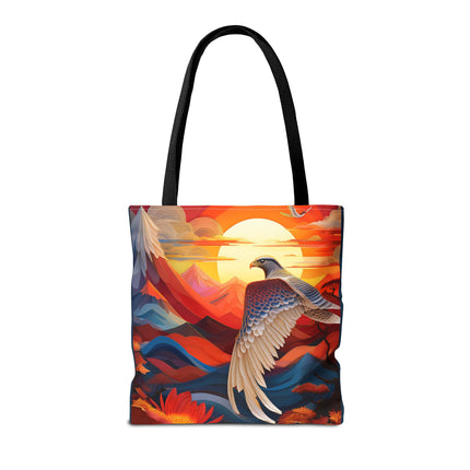 Falcon's Sunset Masterpiece Tote Bag (AOP)