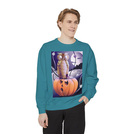 The Startled Pumpkin Unisex Garment-Dyed Sweatshirt