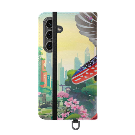 🦉⚔️ Cyberpunk Samurai Owl Flip Case – Neon Wisdom & Warrior Honor