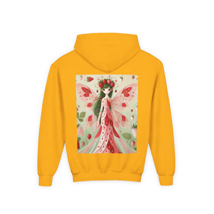 Strawberry Fairy Delight Youth Hooded Sweatshirt – Sweet Magic & Summer Charm