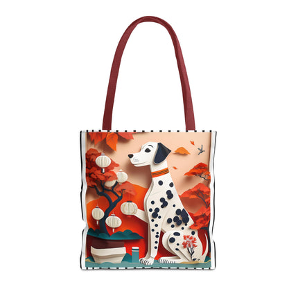 Dalmatian at an Autumn Bonsai Exhibition Tote Bag (AOP)