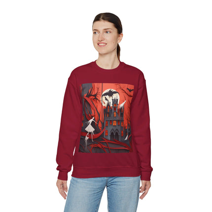 Halloween Night Scene Unisex Heavy Blend™ Crewneck Sweatshirt
