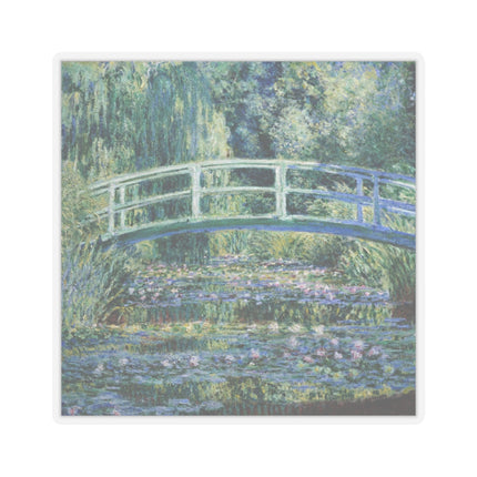 Water Lilies and Japanese Bridge by Claude Monet Kiss-Cut Stickers (4 Sizes)