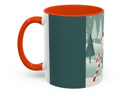 Candy Cane Timekeeper Bunny Colorful Mugs (11oz, 15oz)