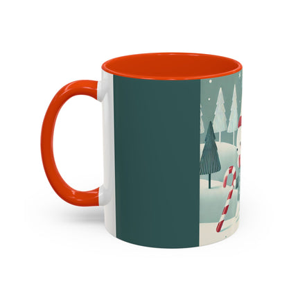 Candy Cane Timekeeper Bunny Colorful Mugs (11oz, 15oz)