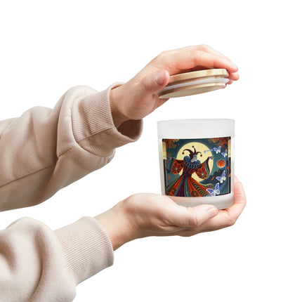 Court Magician with Ghost Butterflies Frosted Candle