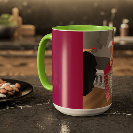 The Red Bird Colorful Mugs – Gentle Storybook Charm & Elegant Whimsy