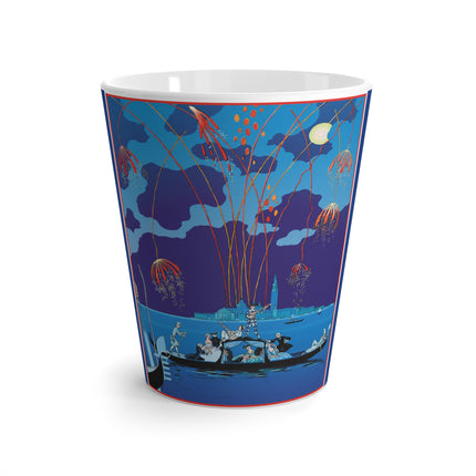 Fireworks in Venice by George Barbier Latte Mug