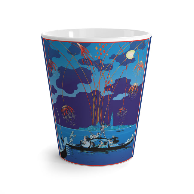 Fireworks in Venice by George Barbier Latte Mug