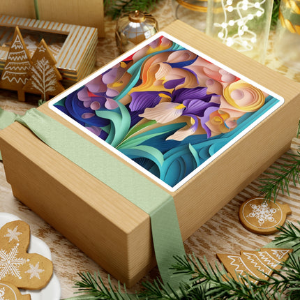 The Elegant Iris Flower Kiss-Cut Stickers (4 Sizes)