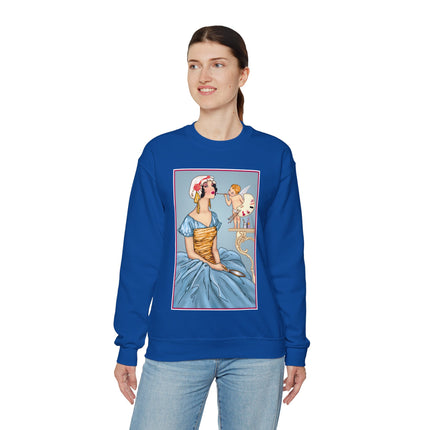 The Enchanting Painter: A Fairy's Artistic Touch Heavy Blend™ Crewneck Sweatshirt