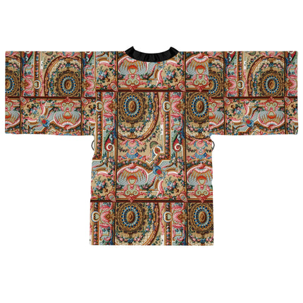 L'Ornement Polychrome by Albert Racine Long Sleeve Kimono Robe (AOP)