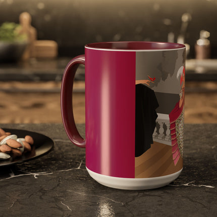 The Red Bird Colorful Mugs – Gentle Storybook Charm & Elegant Whimsy