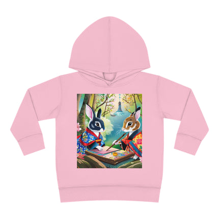 Fairy Animals Writing Wishes Toddler Pullover Fleece Hoodie