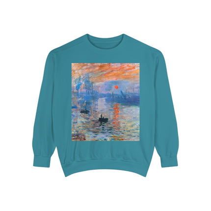 Sunrise by Claude Monet Unisex Garment-Dyed Sweatshirt