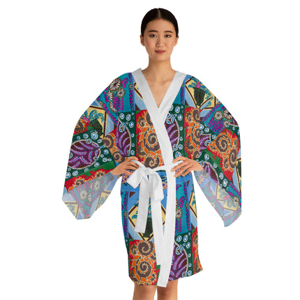 Floral Design by Emile-Alain Séguy Long Sleeve Kimono Robe (AOP)