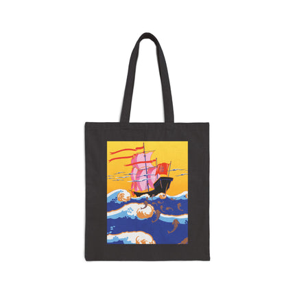 Golden Seas and Whimsical Dreams Cotton Canvas Tote Bag