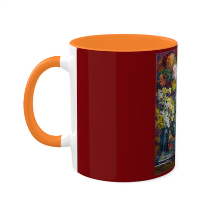 Fish, Fruits, and Flowers by Kathryn E. Cherry Colorful Mugs, 11oz