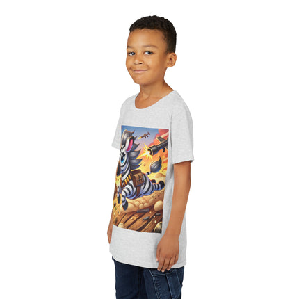 Zebra on the Run Youth Short Sleeve Tee