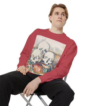 The Three Skulls by Paul Cézanne Garment-Dyed Sweatshirt