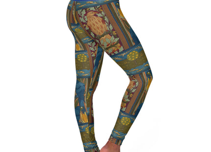 Eagle and Oak, Macaws and Corn by Maurice Pillard Verneuil High Waisted Yoga Leggings (AOP)