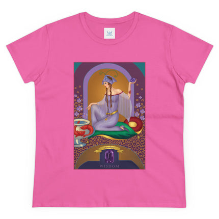 February & Amethyst (from the Gem Series) by Sofia Chiostri Women's Midweight Cotton Tee