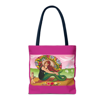 Mermaid Tote Bag with Art Deco Design