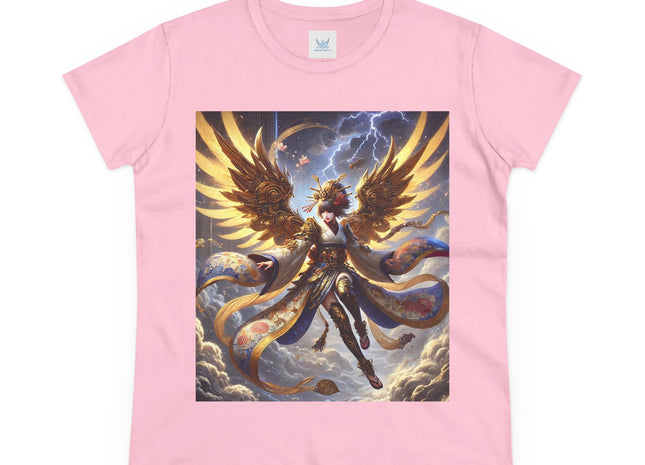 Valkyrie Descending Through Storm Women's Midweight Cotton Tee
