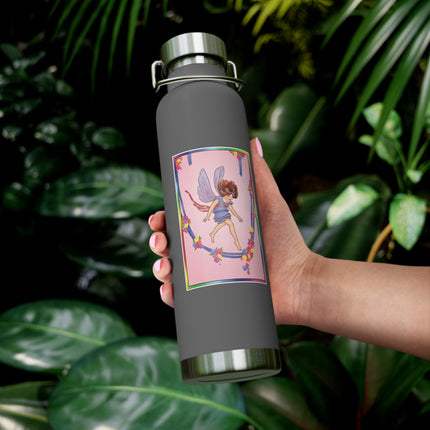 A Playful Fairy Jumps Rope Copper Vacuum Insulated Bottle, 22 oz