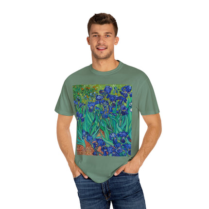 Irises by Van Gogh Unisex Garment-Dyed T-shirt