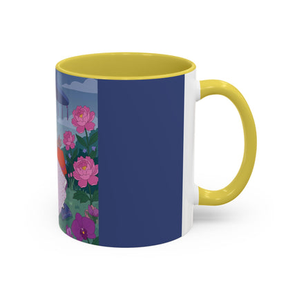 The Lady Of The Garden Tea Party Colorful Mugs – Art Deco Floral Elegance