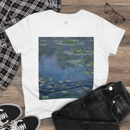 Water Lilies by Claude Monet Women's Midweight Cotton Tee