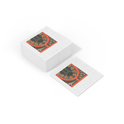La décoration moderne dans le textile Pl. 6 by Gaston Charlet White Coined Napkins