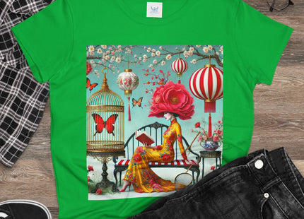 Reading In A Painted Garden Cotton Tee