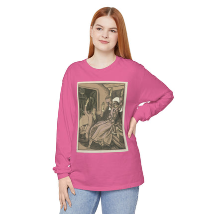 L’Attentat by Fernand Siméon Garment-dyed Long Sleeve T-Shirt