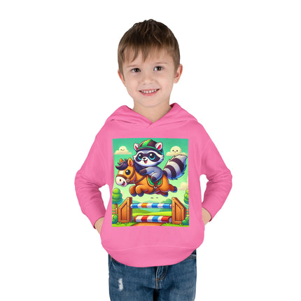 Raccoon Rider Toddler Pullover Fleece Hoodie